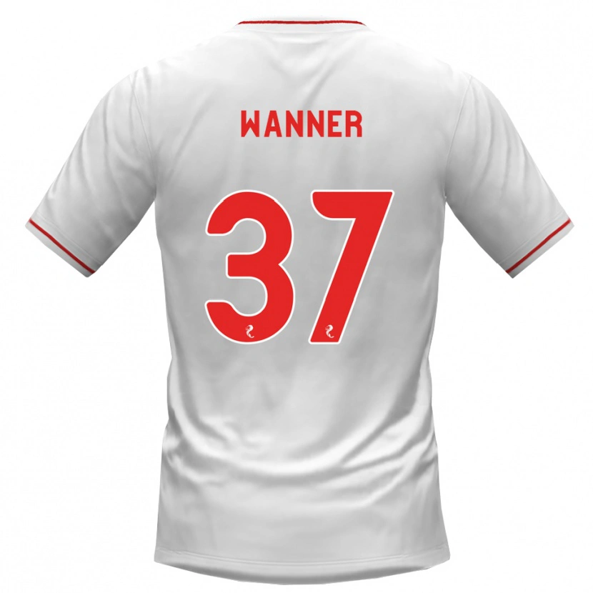 Danxen Heren Jannik Wanner #37 Wit Rood Uitshirt Uittenue 2026/27 T-Shirt