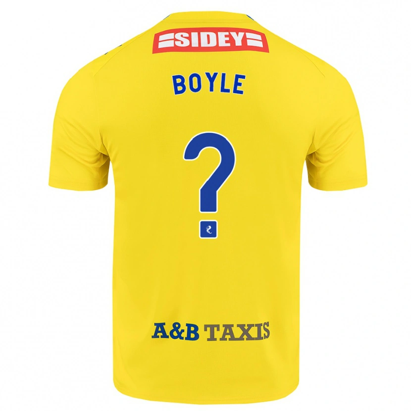 Danxen Heren Callum Boyle #0 Geel Blauw Zwart Uitshirt Uittenue 2026/27 T-Shirt