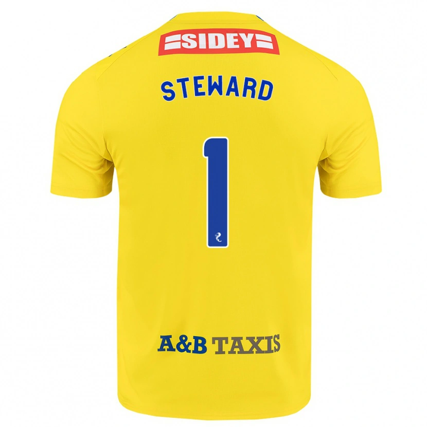 Danxen Heren Toby Steward #1 Geel Blauw Zwart Uitshirt Uittenue 2026/27 T-Shirt