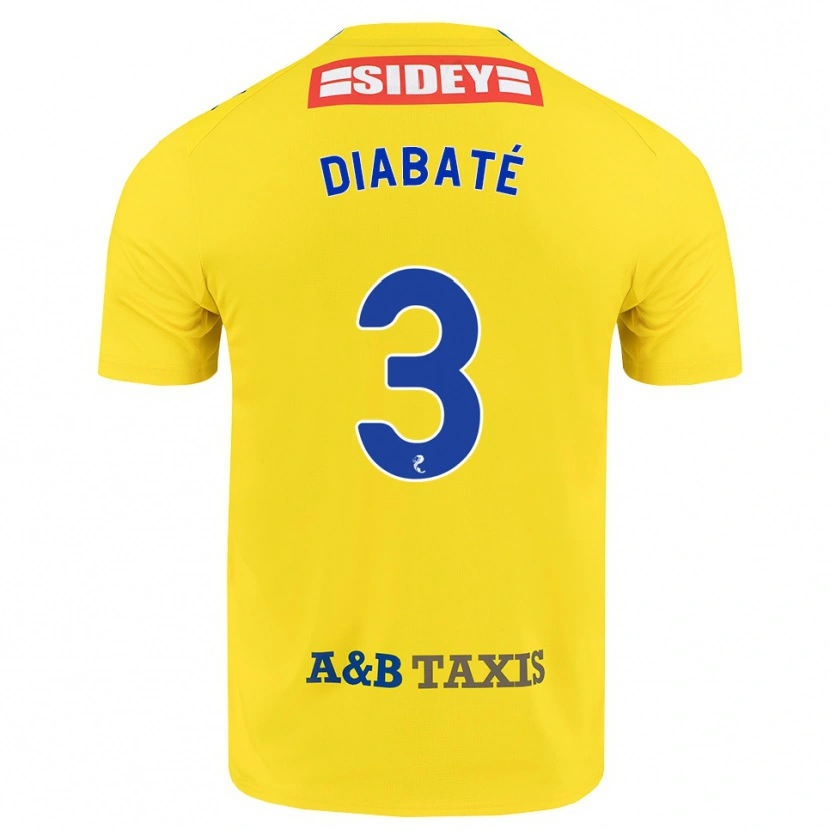 Danxen Heren Cheick Diabaté #3 Geel Blauw Zwart Uitshirt Uittenue 2026/27 T-Shirt
