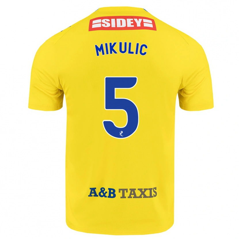 Danxen Heren Bozo Mikulic #5 Geel Blauw Zwart Uitshirt Uittenue 2026/27 T-Shirt