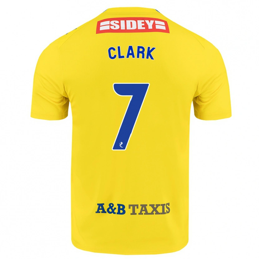 Danxen Heren Arran Clark #7 Geel Blauw Zwart Uitshirt Uittenue 2026/27 T-Shirt