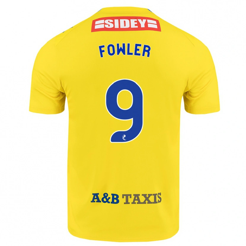 Danxen Heren Josh Fowler #9 Geel Blauw Zwart Uitshirt Uittenue 2026/27 T-Shirt
