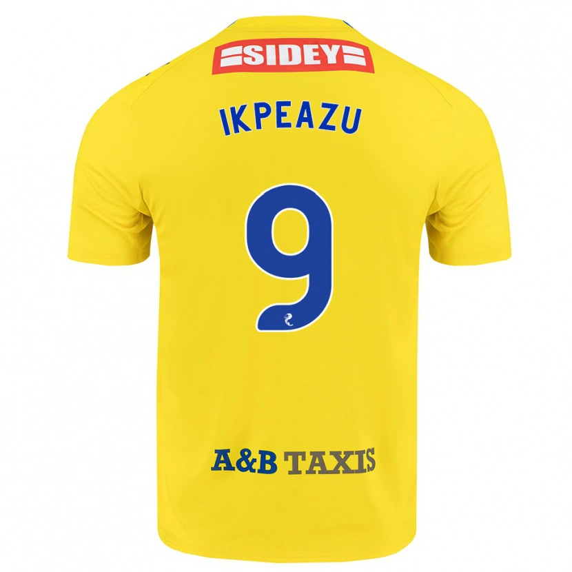 Danxen Heren Uche Ikpeazu #9 Geel Blauw Zwart Uitshirt Uittenue 2026/27 T-Shirt