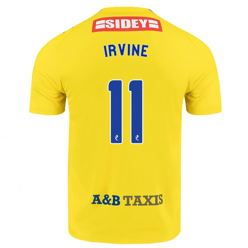 Danxen Heren Niamh Irvine #11 Geel Blauw Zwart Uitshirt Uittenue 2026/27 T-Shirt