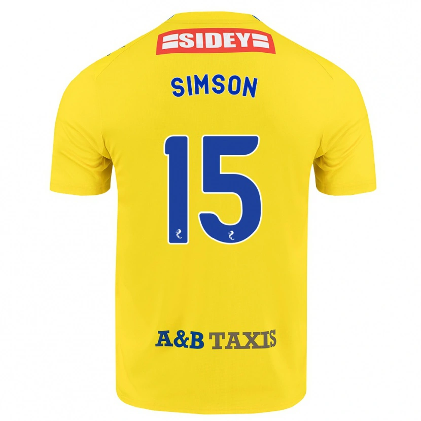 Danxen Heren Steffi Simson #15 Geel Blauw Zwart Uitshirt Uittenue 2026/27 T-Shirt