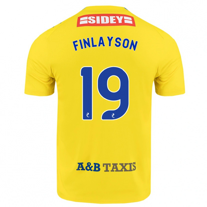 Danxen Heren Danny Finlayson #19 Geel Blauw Zwart Uitshirt Uittenue 2026/27 T-Shirt