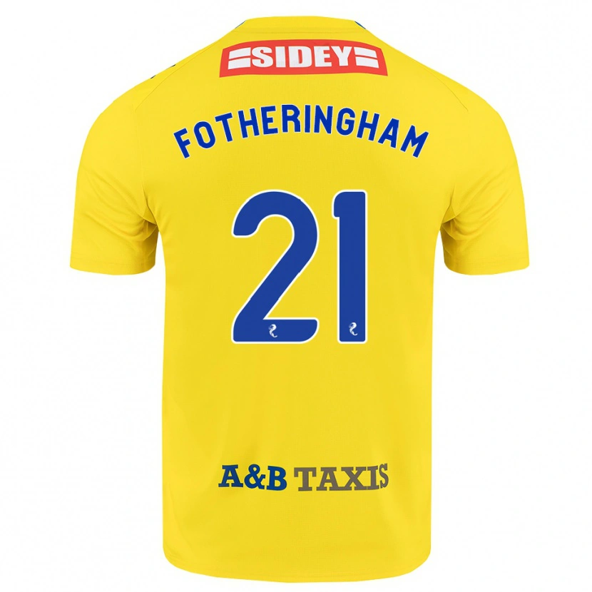 Danxen Heren Kai Fotheringham #21 Geel Blauw Zwart Uitshirt Uittenue 2026/27 T-Shirt