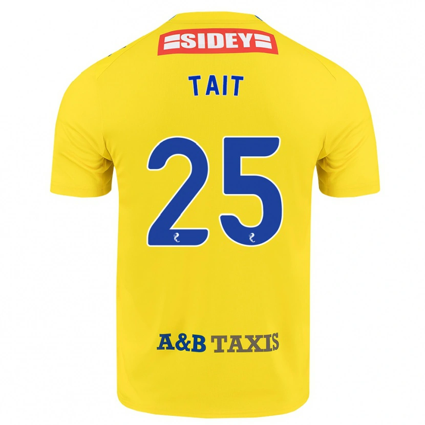 Danxen Heren Macaulay Tait #25 Geel Blauw Zwart Uitshirt Uittenue 2026/27 T-Shirt