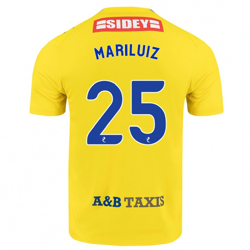 Danxen Heren Mariluiz Sanchez #25 Geel Blauw Zwart Uitshirt Uittenue 2026/27 T-Shirt