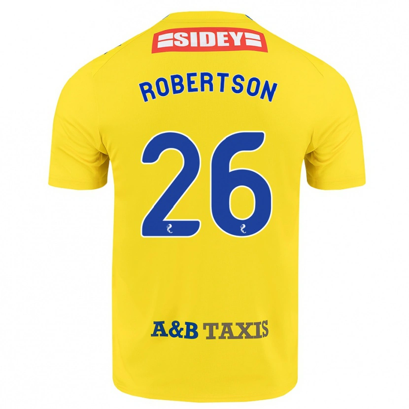 Danxen Heren Rebecca Robertson #26 Geel Blauw Zwart Uitshirt Uittenue 2026/27 T-Shirt