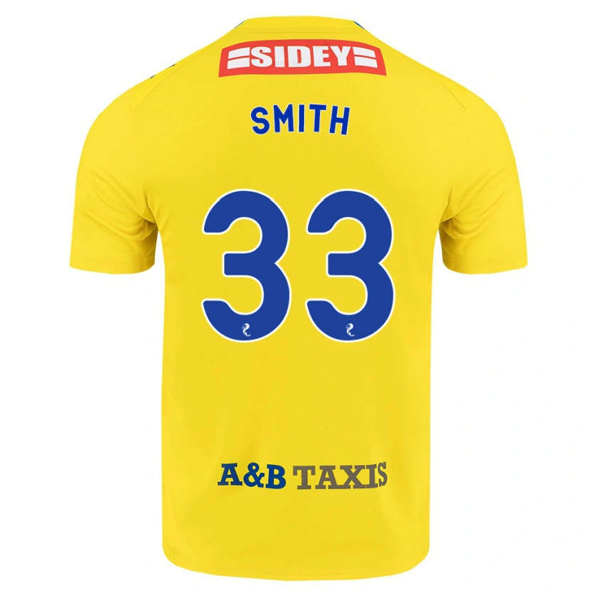 Danxen Heren Liam Smith #33 Geel Blauw Zwart Uitshirt Uittenue 2026/27 T-Shirt