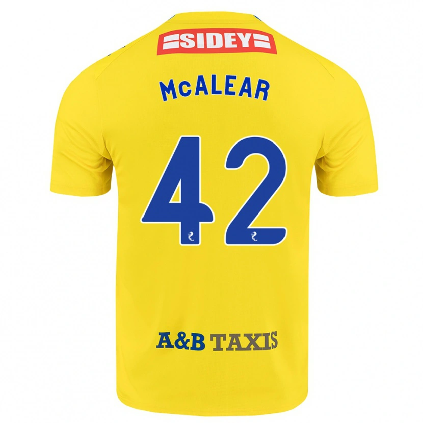 Danxen Heren Reece Mcalear #42 Geel Blauw Zwart Uitshirt Uittenue 2026/27 T-Shirt