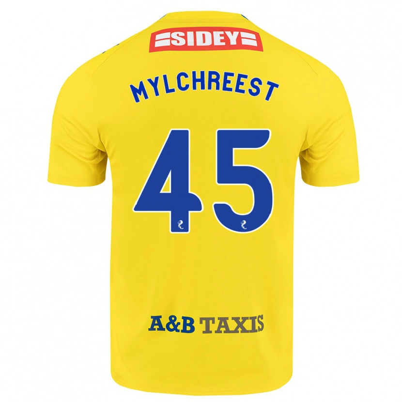 Danxen Heren Jackson Mylchreest #45 Geel Blauw Zwart Uitshirt Uittenue 2026/27 T-Shirt