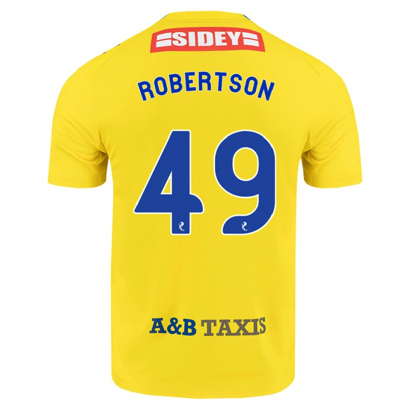 Danxen Heren Jack Robertson #49 Geel Blauw Zwart Uitshirt Uittenue 2026/27 T-Shirt
