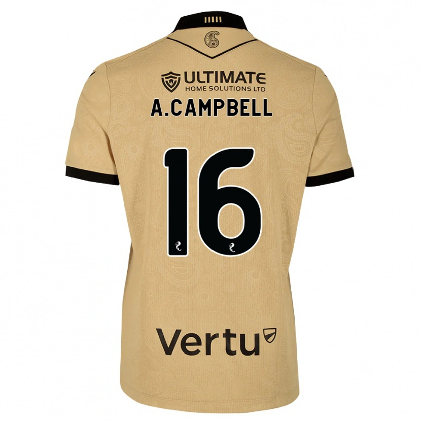 Danxen Heren Allan Campbell #16 Burlywood Zwart Uitshirt Uittenue 2026/27 T-Shirt