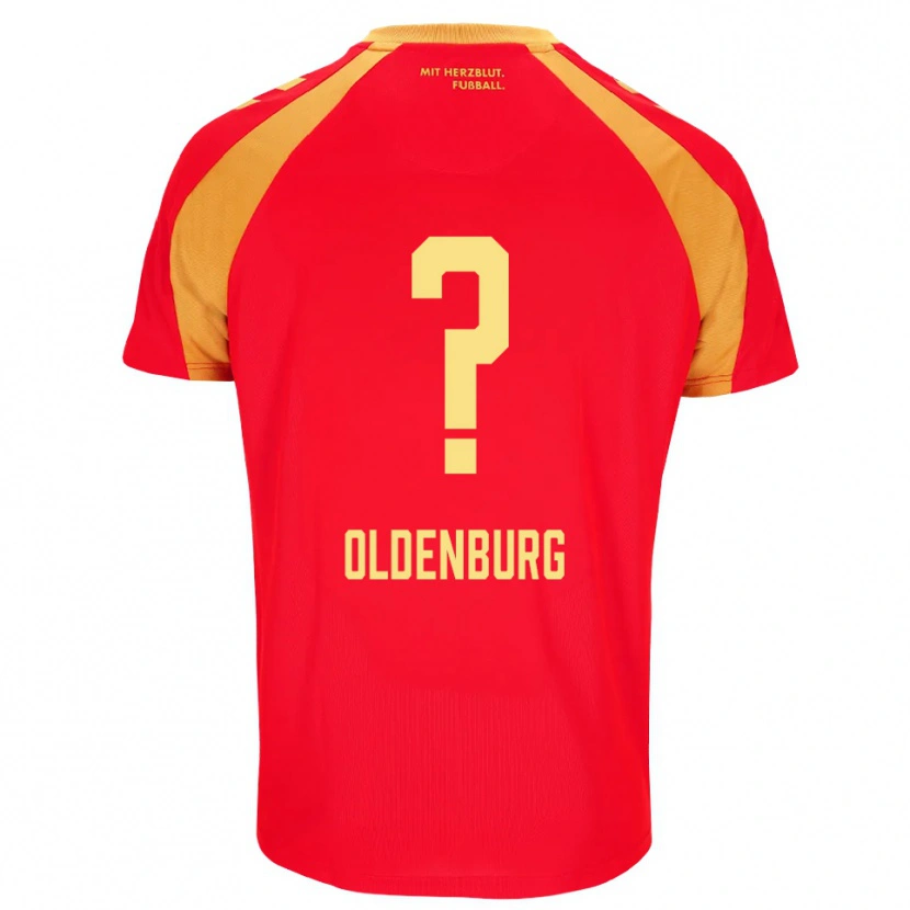 Danxen Heren Leon Oldenburg #0 Rood Oranje Zwart Uitshirt Uittenue 2026/27 T-Shirt