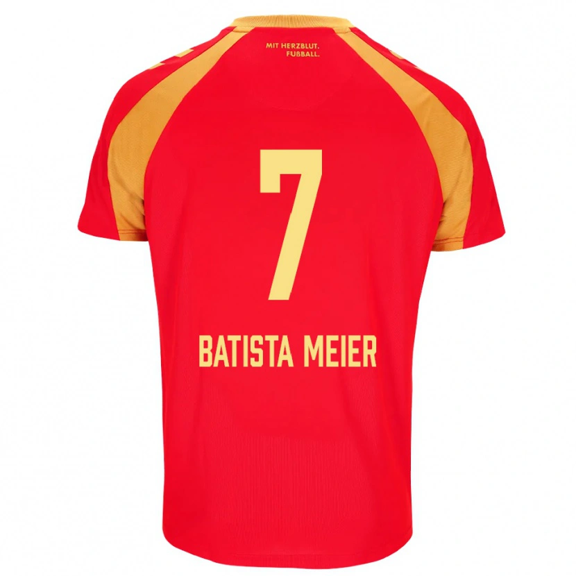 Danxen Heren Oliver Batista Meier #7 Rood Oranje Zwart Uitshirt Uittenue 2026/27 T-Shirt