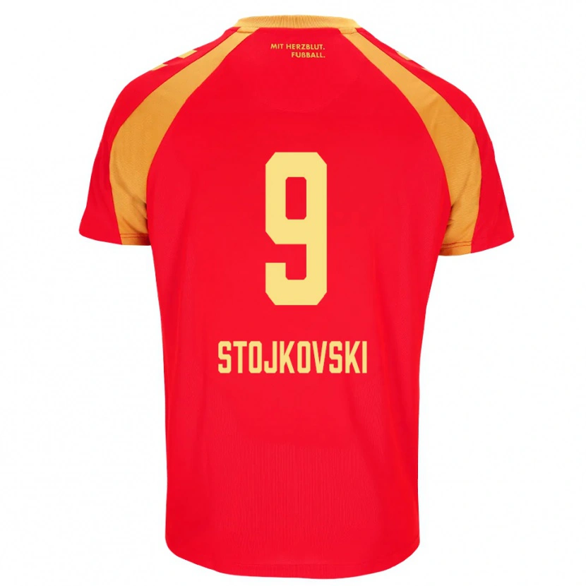 Danxen Heren Jakov Stojkovski #9 Rood Oranje Zwart Uitshirt Uittenue 2026/27 T-Shirt