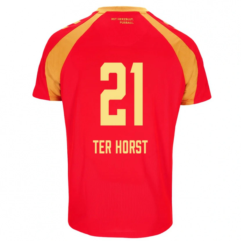 Danxen Heren Jano Ter Horst #21 Rood Oranje Zwart Uitshirt Uittenue 2026/27 T-Shirt