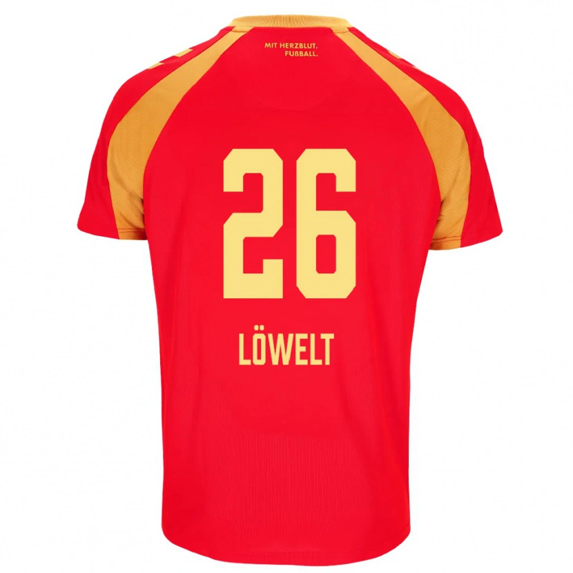 Danxen Heren Luca Löwelt #26 Rood Oranje Zwart Uitshirt Uittenue 2026/27 T-Shirt