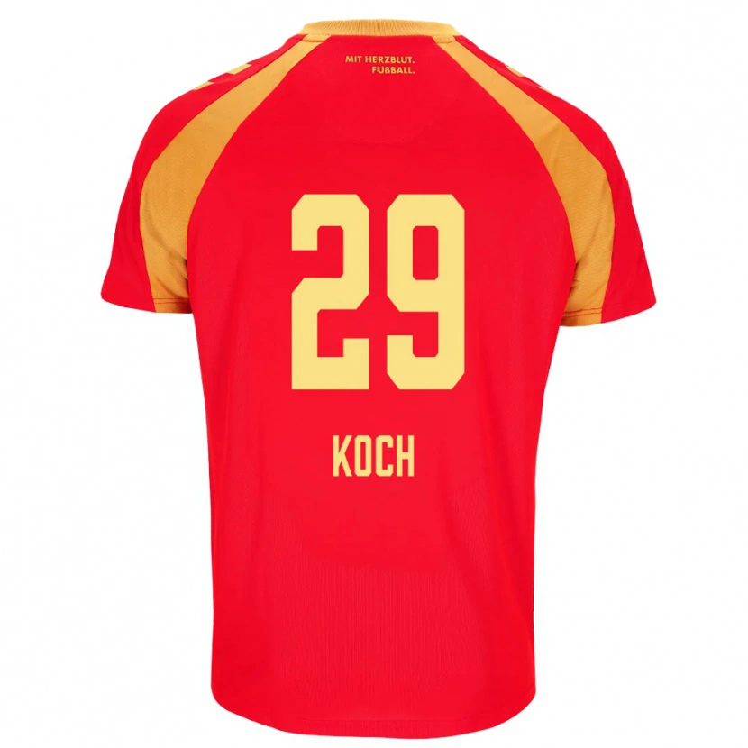 Danxen Heren Henrik Koch #29 Rood Oranje Zwart Uitshirt Uittenue 2026/27 T-Shirt