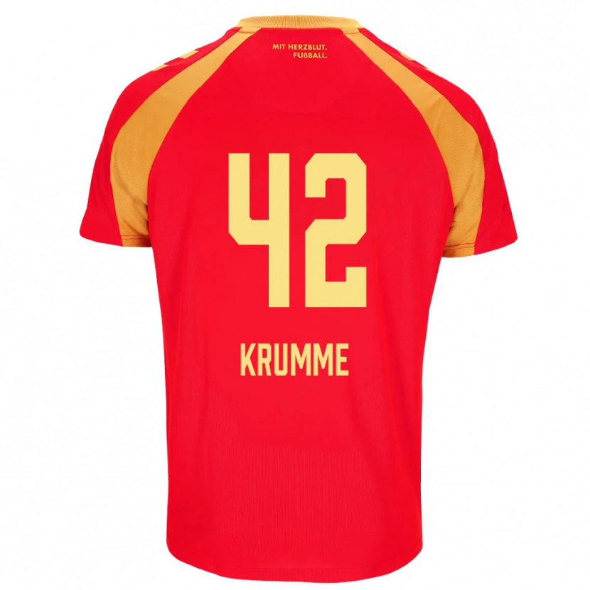 Danxen Heren Kevin Krumme #42 Rood Oranje Zwart Uitshirt Uittenue 2026/27 T-Shirt