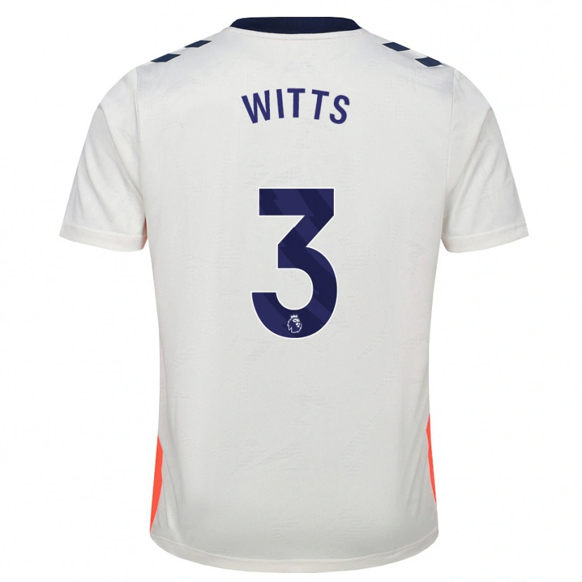 Danxen Heren Callum Witts #3 Wit Oranje Koninklijk Blauw Uitshirt Uittenue 2026/27 T-Shirt