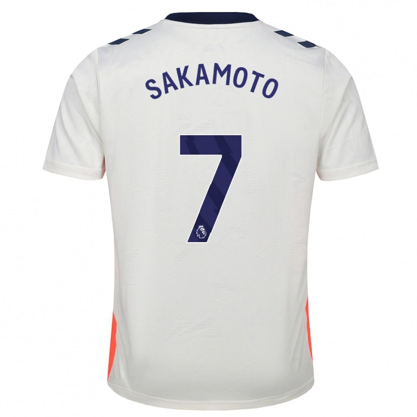 Danxen Heren Tatsuhiro Sakamoto #7 Wit Oranje Koninklijk Blauw Uitshirt Uittenue 2026/27 T-Shirt