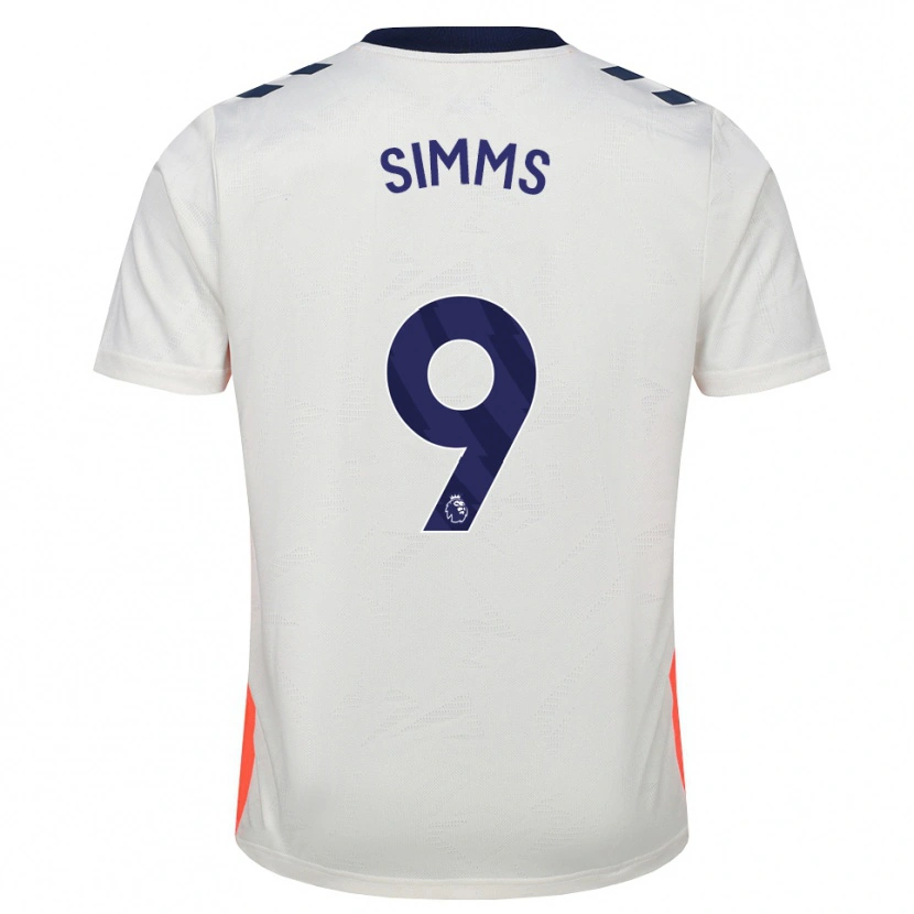 Danxen Heren Ellis Simms #9 Wit Oranje Koninklijk Blauw Uitshirt Uittenue 2026/27 T-Shirt