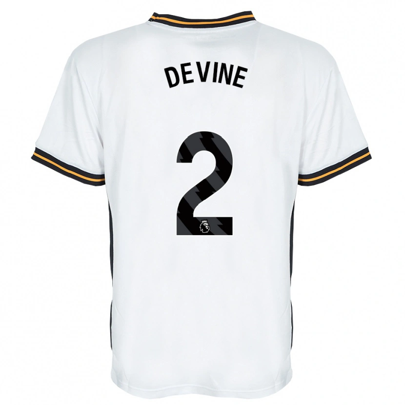 Danxen Heren Ed Devine #2 Wit Oranje Zwart Uitshirt Uittenue 2026/27 T-Shirt