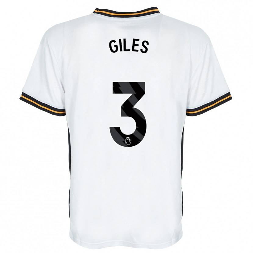 Danxen Heren Ryan Giles #3 Wit Oranje Zwart Uitshirt Uittenue 2026/27 T-Shirt
