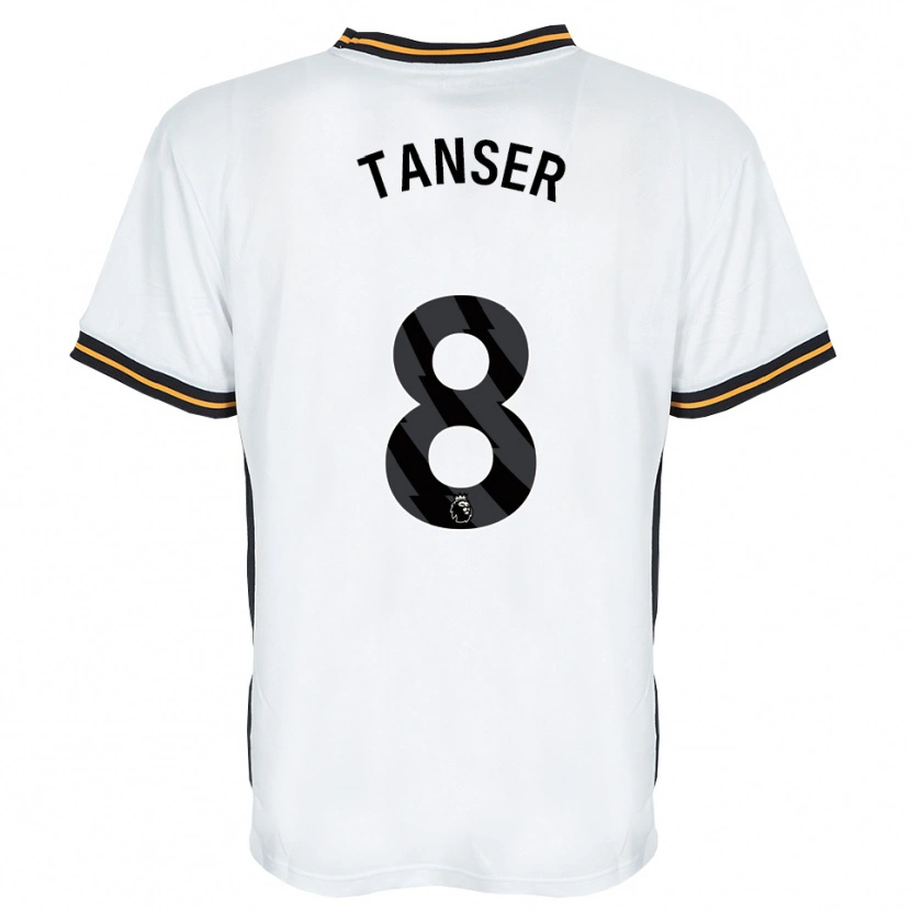 Danxen Heren Ellie Tanser #8 Wit Oranje Zwart Uitshirt Uittenue 2026/27 T-Shirt