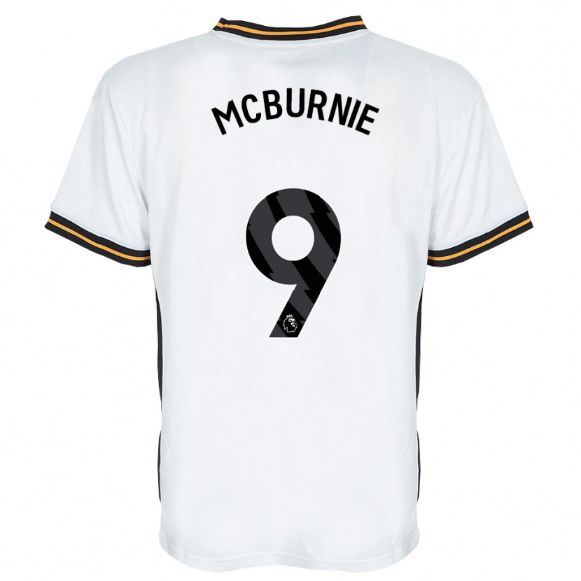 Danxen Heren Oli Mcburnie #9 Wit Oranje Zwart Uitshirt Uittenue 2026/27 T-Shirt