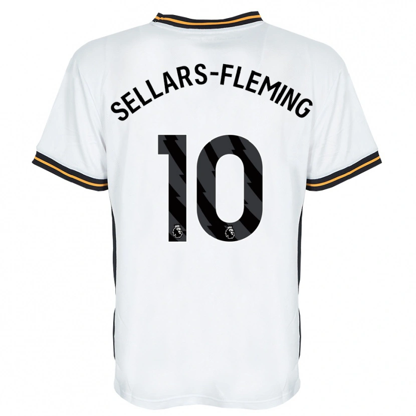Danxen Heren Tyrell Sellars-Fleming #10 Wit Oranje Zwart Uitshirt Uittenue 2026/27 T-Shirt
