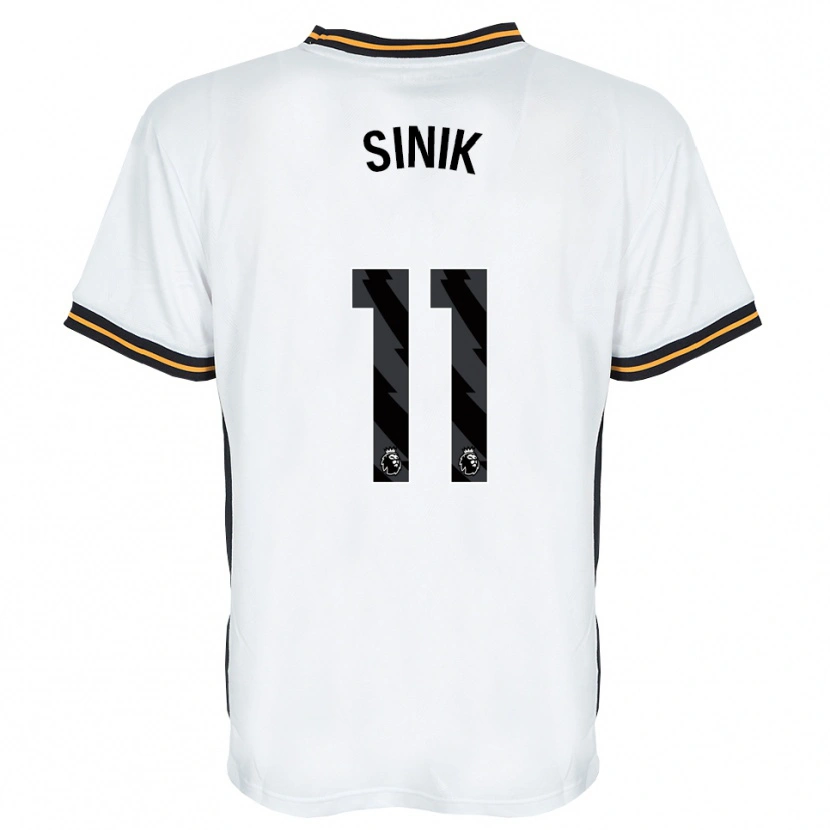 Danxen Heren Doğukan Sinik #11 Wit Oranje Zwart Uitshirt Uittenue 2026/27 T-Shirt