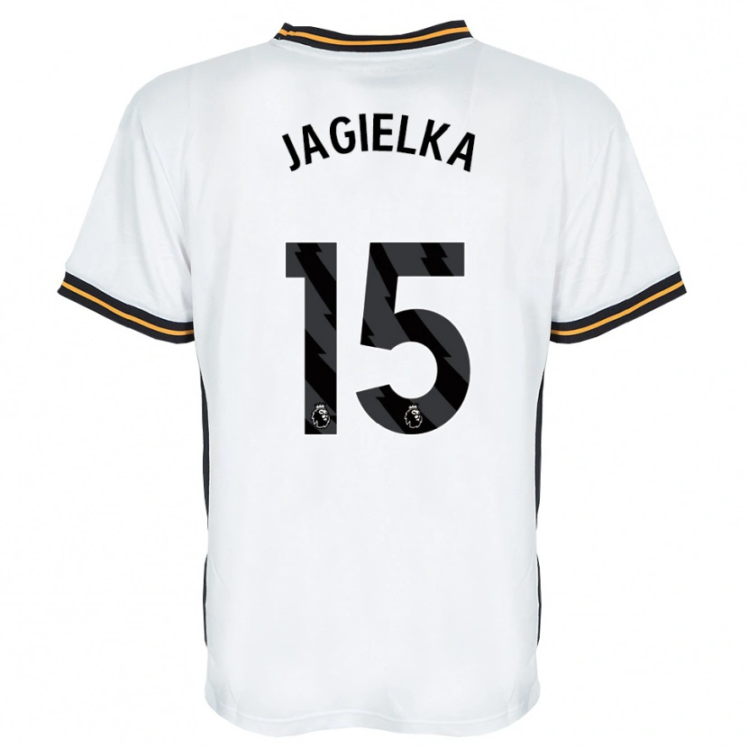 Danxen Heren Zac Jagielka #15 Wit Oranje Zwart Uitshirt Uittenue 2026/27 T-Shirt