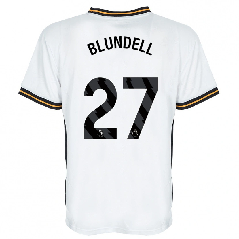 Danxen Heren Maddie Blundell #27 Wit Oranje Zwart Uitshirt Uittenue 2026/27 T-Shirt