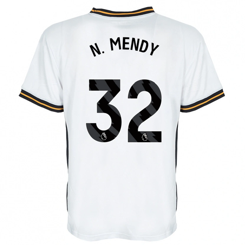 Danxen Heren Nobel Mendy #32 Wit Oranje Zwart Uitshirt Uittenue 2026/27 T-Shirt