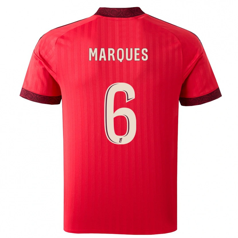 Danxen Heren Joss Marques #6 Burgundy Rood Wit Uitshirt Uittenue 2026/27 T-Shirt