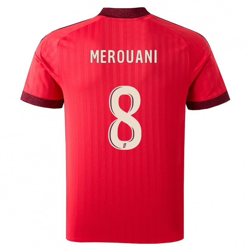 Danxen Heren Djibril Merouani #8 Burgundy Rood Wit Uitshirt Uittenue 2026/27 T-Shirt