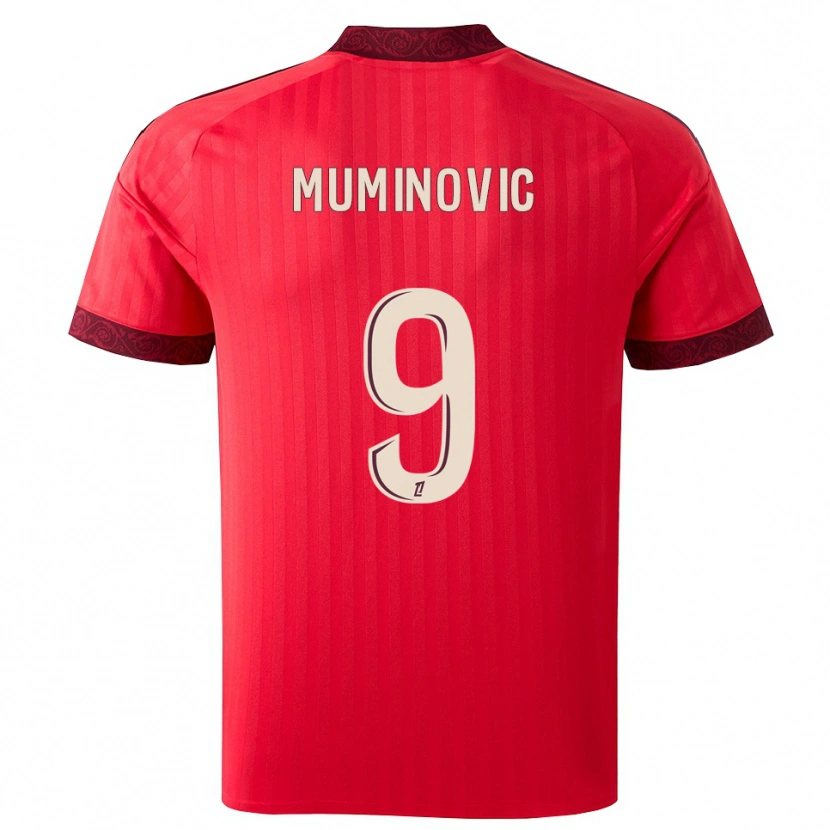 Danxen Heren Ajdin Muminovic #9 Burgundy Rood Wit Uitshirt Uittenue 2026/27 T-Shirt