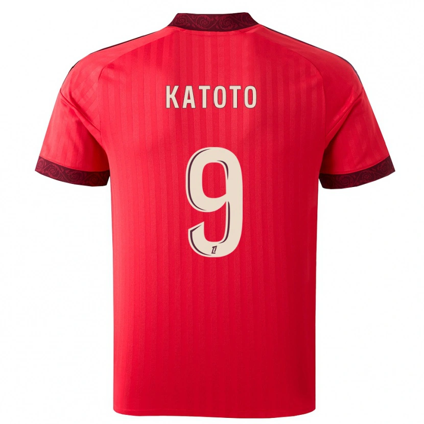 Danxen Heren Marie-Antoinette Katoto #9 Burgundy Rood Wit Uitshirt Uittenue 2026/27 T-Shirt