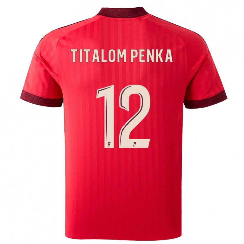 Danxen Heren Edwin Titalom Penka #12 Burgundy Rood Wit Uitshirt Uittenue 2026/27 T-Shirt
