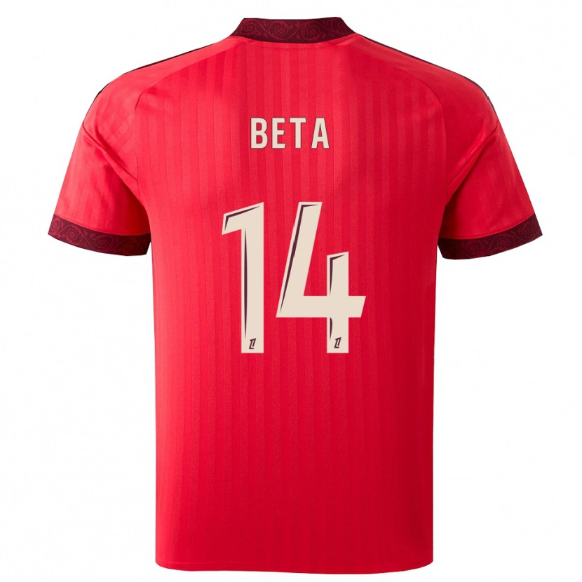 Danxen Heren Nathanaël Beta #14 Burgundy Rood Wit Uitshirt Uittenue 2026/27 T-Shirt
