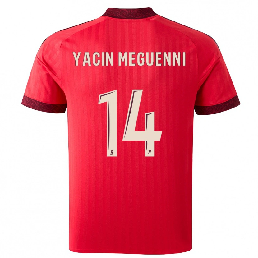 Danxen Heren Mohamed Yacin Meguenni #14 Burgundy Rood Wit Uitshirt Uittenue 2026/27 T-Shirt