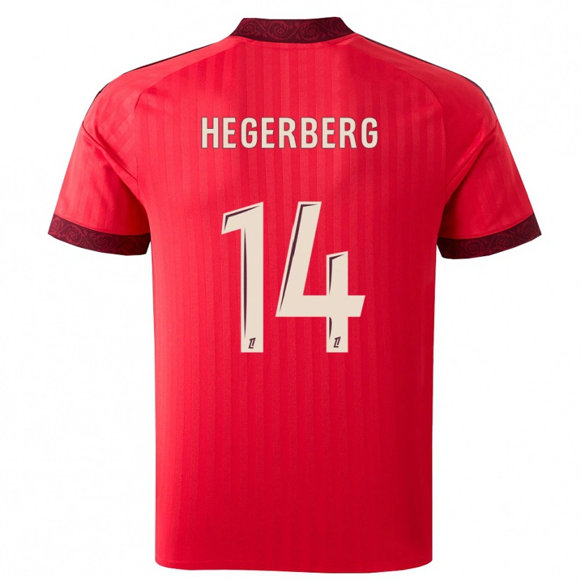 Danxen Heren Ada Hegerberg #14 Burgundy Rood Wit Uitshirt Uittenue 2026/27 T-Shirt