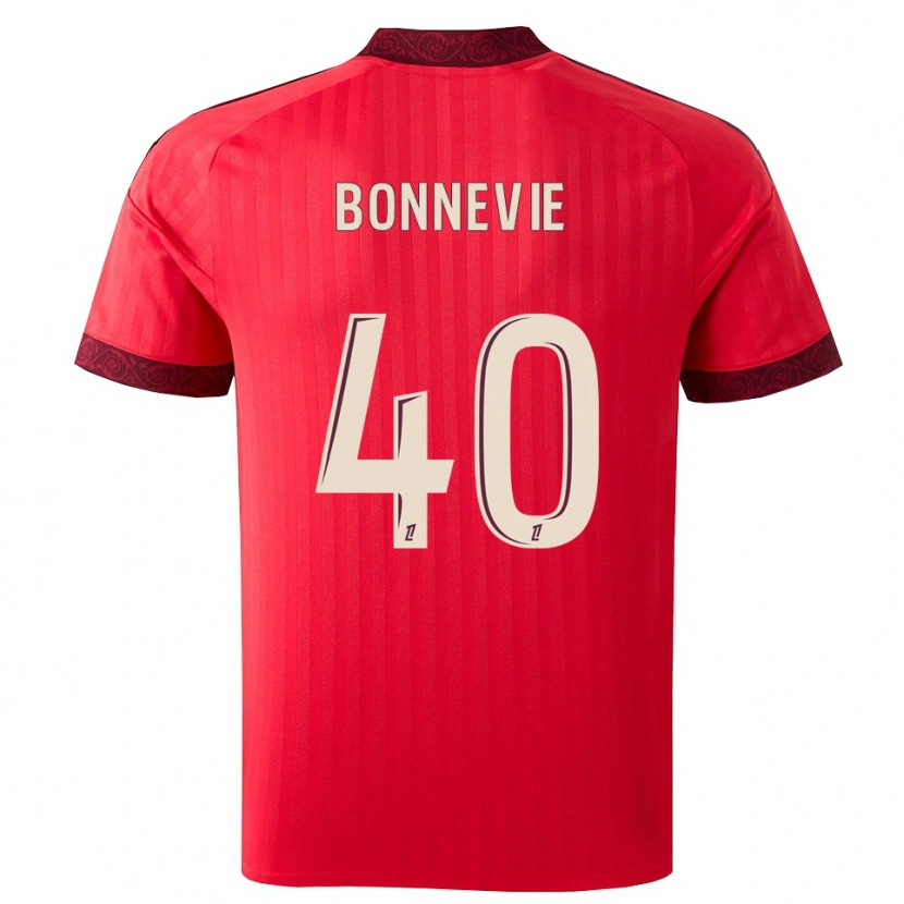 Danxen Heren Kayne Bonnevie #40 Burgundy Rood Wit Uitshirt Uittenue 2026/27 T-Shirt