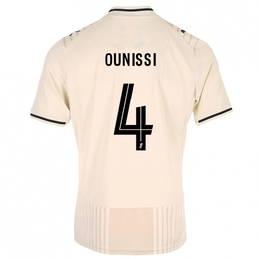 Danxen Heren Ilian Ounissi #4 Oldlace Zwart Antiquewhite Uitshirt Uittenue 2026/27 T-Shirt