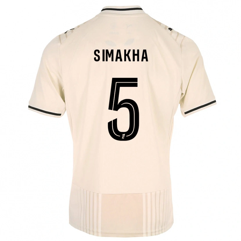 Danxen Heren Lassana Simakha #5 Oldlace Zwart Antiquewhite Uitshirt Uittenue 2026/27 T-Shirt